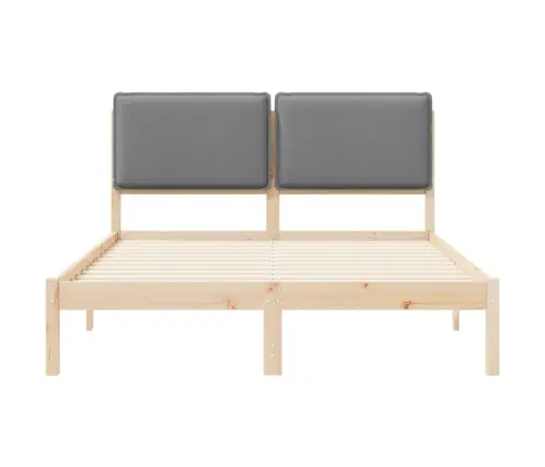 Lovo Rėmas Su Apmuštu Galvūgaliu Šviesiai Pilka 140 X 190 Cm