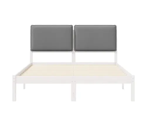Lovo Rėmas Su Apmuštu Galvūgaliu Šviesiai Pilka 135 X 190 Cm