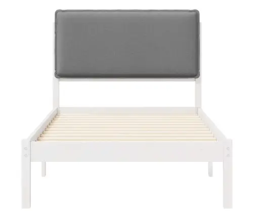 Voodiraam Pehme Peatoega Peaga Helehall 80 X 200 Cm Tahke Mänd