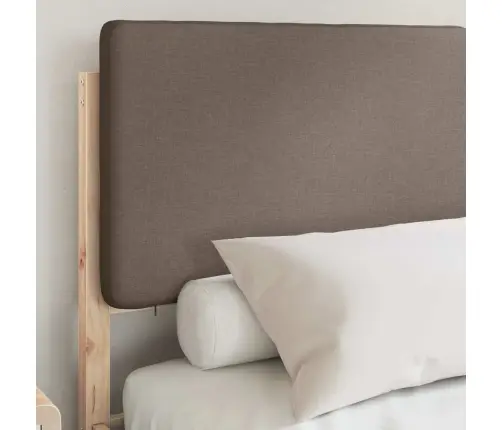 Voodiraam Pehme Peatoega Pruunikashall 160 X 200 Cm Tahke Mänd