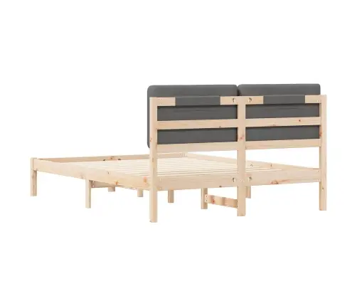 Lovo Rėmas Su Apmuštu Galvūgaliu Tamsiai Pilka 140 X 200 Cm