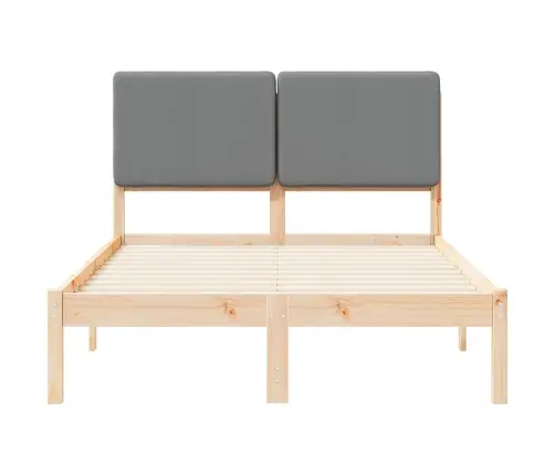 Lovo Rėmas Su Apmuštu Galvūgaliu Šviesiai Pilka 135 X 190 Cm