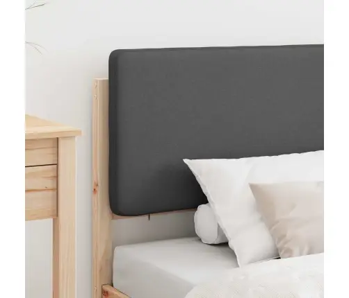 Gultas Rāmis Ar Polsterētu Galvas Balstu Tumši Pelēks Vidaxl