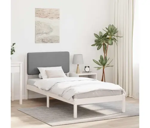 Lovo Rėmas Su Apmuštu Galvūgaliu Šviesiai Pilka 90 X 190 Cm