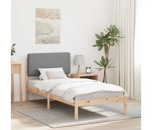 Lovo Rėmas Su Apmuštu Galvūgaliu Šviesiai Pilka 75 X 190 Cm