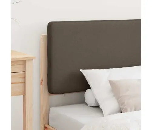 Gultas Rāmis Ar Polsterētu Galvas Balstu Pelēkbrūna 75 X 190 Cm Vidaxl