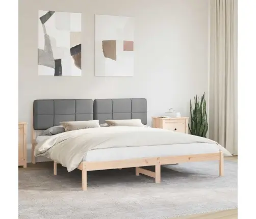 Lovo Rėmas Su Apmuštu Galvūgaliu Šviesiai Pilka 180 X 200 Cm