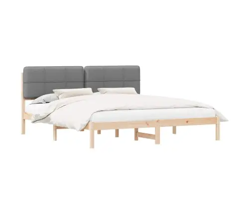 Lovo Rėmas Su Apmuštu Galvūgaliu Šviesiai Pilka 180 X 200 Cm