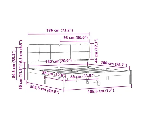 Lovo Rėmas Su Apmuštu Galvūgaliu Šviesiai Pilka 180 X 200 Cm