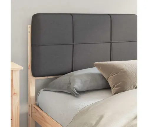 Gultas Rāmis Ar Polsterētu Galvas Balstu Tumši Pelēks Vidaxl