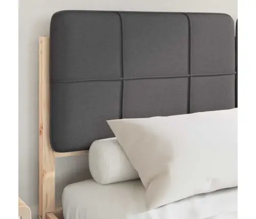 Lovo Rėmas Su Apmuštu Galvūgaliu Tamsiai Pilka 135 X 190 Cm