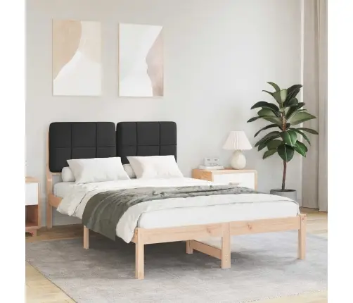 Lovo Rėmas Su Apmuštu Galvūgaliu Juoda 120 X 190 Cm