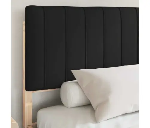 Gultas Rāmis Ar Polsterētu Galvas Balstu Melna 160 X 200 Cm Vidaxl