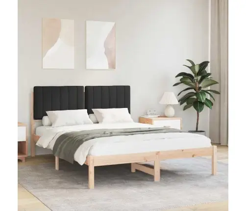 Lovo Rėmas Su Apmuštu Galvūgaliu Juoda 140 X 200 Cm