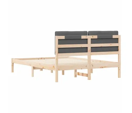 Lovo Rėmas Su Apmuštu Galvūgaliu Tamsiai Pilka 140 X 190 Cm