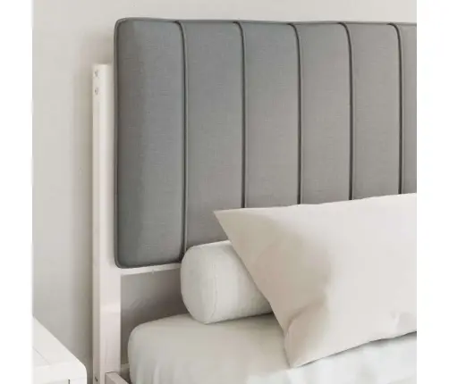 Lovo Rėmas Su Apmuštu Galvūgaliu Šviesiai Pilka 140 X 190 Cm