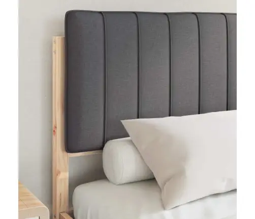 Lovo Rėmas Su Apmuštu Galvūgaliu Tamsiai Pilka 135 X 190 Cm