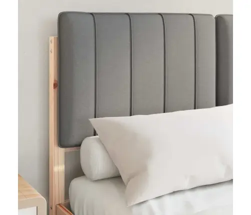 Lovo Rėmas Su Apmuštu Galvūgaliu Šviesiai Pilka 120 X 190 Cm