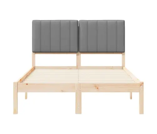 Lovo Rėmas Su Apmuštu Galvūgaliu Šviesiai Pilka 120 X 190 Cm