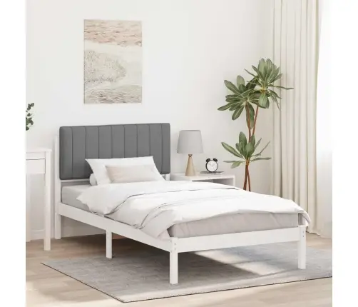 Lovo Rėmas Su Apmuštu Galvūgaliu Šviesiai Pilka 100 X 200 Cm