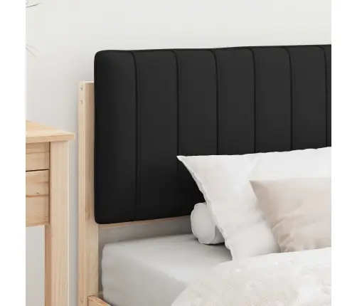 Gultas Rāmis Ar Polsterētu Galvas Balstu Melna 90 X 190 Cm Vidaxl