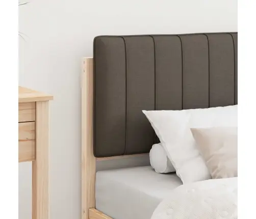 Voodiraam Pehme Peatoega Pruunikashall 75 X 190 Cm Tahke Mänd