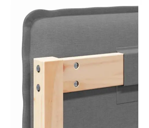 Mīkstināts Gultas Galvgalis Dabīgs Un Gaiši Pelēks 200 Cm Vidaxl