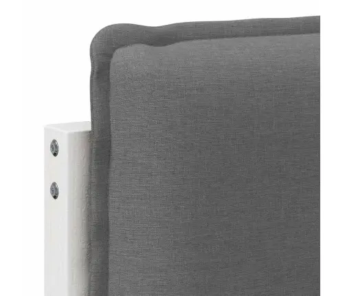 Mīkstināts Gultas Galvgalis Balts Un Gaiši Pelēks 200 Cm Vidaxl