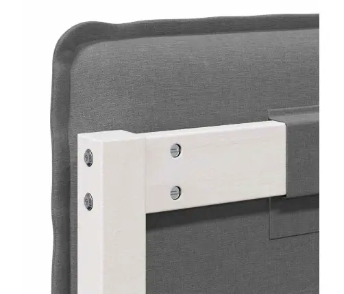 Mīkstināts Gultas Galvgalis Balts Un Gaiši Pelēks 200 Cm Vidaxl