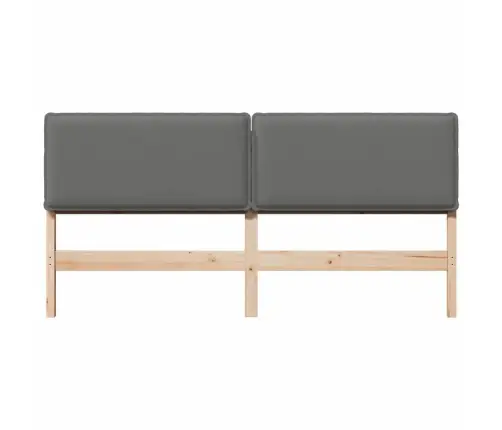 Mīkstināts Gultas Galvgalis Dabīgs Un Gaiši Pelēks 180 Cm Vidaxl