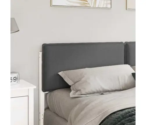 Mīkstināts Gultas Galvgalis Balts Un Gaiši Pelēks 180 Cm Vidaxl