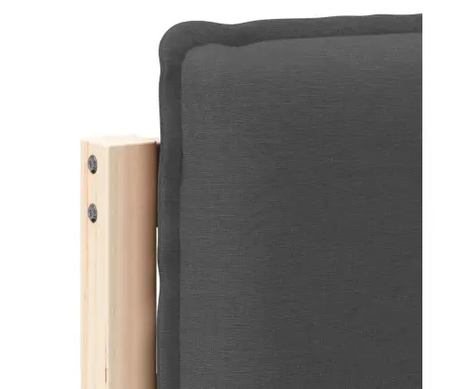 Mīkstināts Gultas Galvgalis Dabiska Un Tumši Pelēka 150 Cm Vidaxl