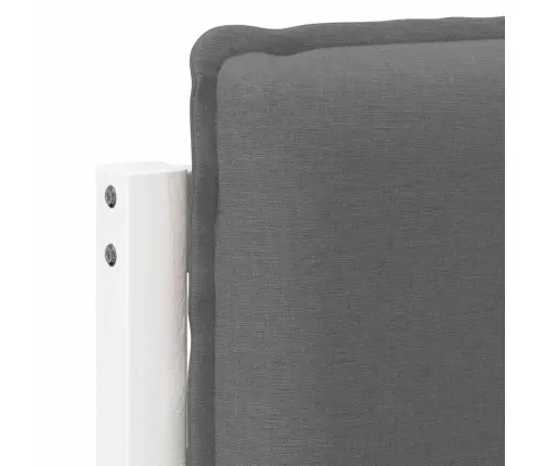 Mīkstināts Gultas Galvgalis Balts Un Gaiši Pelēks 150 Cm Vidaxl