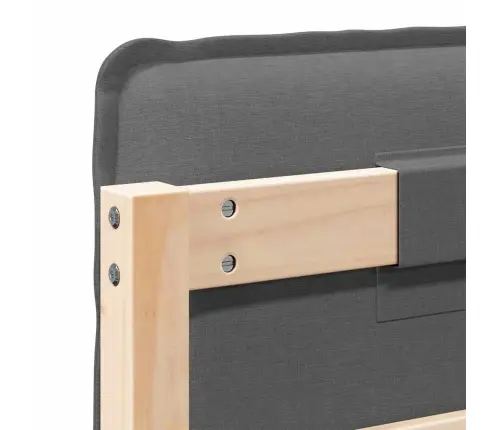 Mīkstināts Gultas Galvgalis Dabīgs Un Gaiši Pelēks 135 Cm Vidaxl