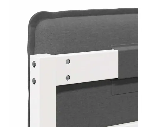 Mīkstināts Gultas Galvgalis Balts Un Gaiši Pelēks 120 Cm Vidaxl