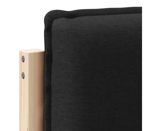Mīkstināts Gultas Galvgalis Dabīgs Un Melns 100 Cm Vidaxl