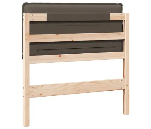 Mīkstināts Gultas Galvgalis Dabīgs Un Gaiši Pelēks 100 Cm Vidaxl