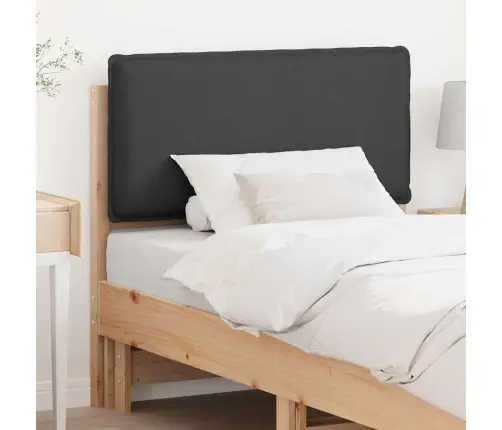 Polsterdatud Voodiots Looduslik Ja Tume Hall 90 Cm Tahke Mänd