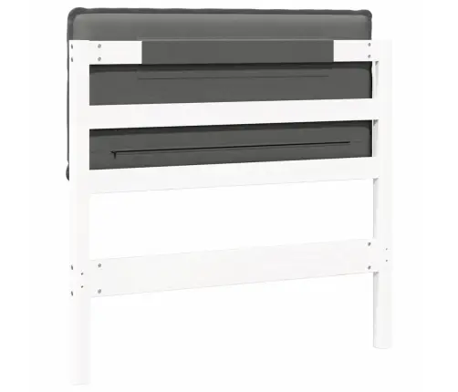 Mīkstināts Gultas Galvgalis Balts Un Gaiši Pelēks 90 Cm Vidaxl