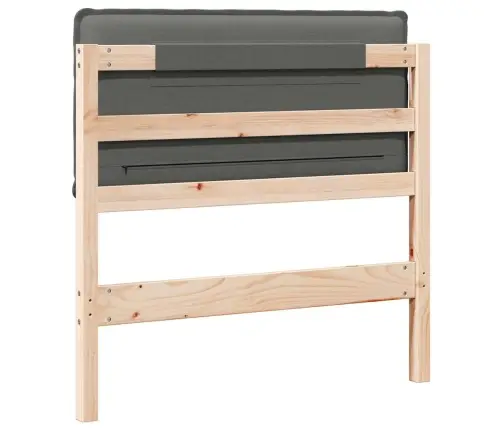 Mīkstināts Gultas Galvgalis Dabīgs Un Gaiši Pelēks 80 Cm Vidaxl