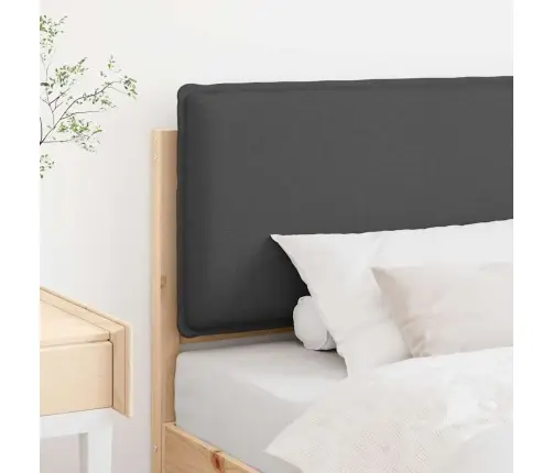 Mīkstināts Gultas Galvgalis Dabiska Un Tumši Pelēka 80 Cm Vidaxl