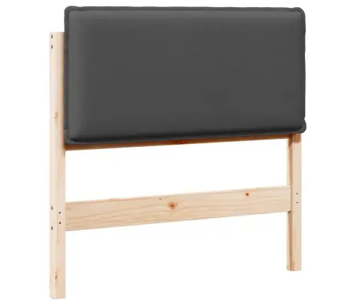 Mīkstināts Gultas Galvgalis Dabiska Un Tumši Pelēka 80 Cm Vidaxl