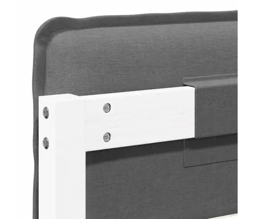 Mīkstināts Gultas Galvgalis Balts Un Gaiši Pelēks 80 Cm Vidaxl