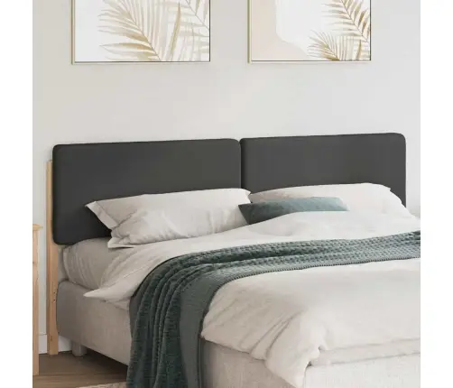 Mīkstināts Gultas Galvgalis Brūna Un Tumši Pelēka 200 Cm Vidaxl