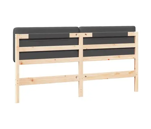 Mīkstināts Gultas Galvgalis Brūna Un Tumši Pelēka 200 Cm Vidaxl