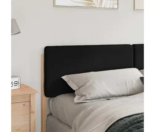 Mīkstināts Gultas Galvgalis Brūns Un Melns 200 Cm Vidaxl