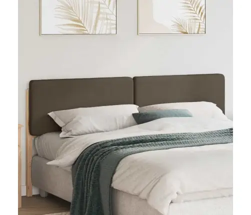 Mīkstināts Gultas Galvgalis Brūns Un Taupe 200 Cm Vidaxl