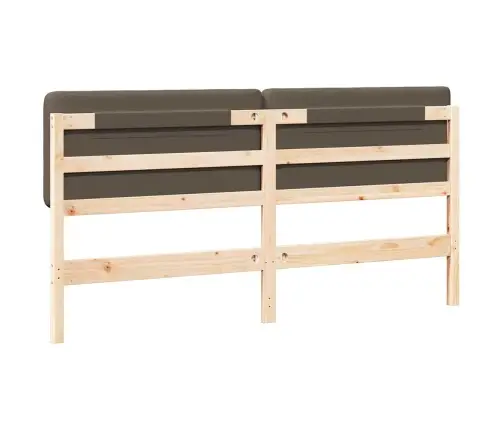 Mīkstināts Gultas Galvgalis Brūns Un Taupe 200 Cm Vidaxl