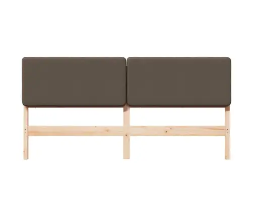 Mīkstināts Gultas Galvgalis Brūns Un Taupe 200 Cm Vidaxl