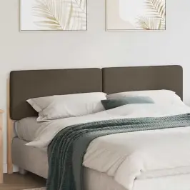 Polsterdatud Voodiots Peaga Pruun Ja Taupe 180 Cm Tahke Mänd